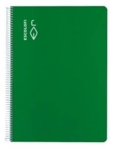 BLOCK ESCOLOFI Fº 100h PT.2,5 70g VERDE - Pack de 5 unidades